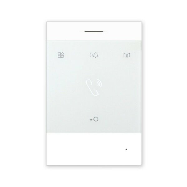 BALTER EVO-TALK Audiostation mit Sensortasten, 2-Draht BUS, Interkom intern, Sprachnachrichten, Türöffnen, Etagenklingel anschließbar, Plexiglasoberfläche, Weiß