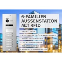 BALTER EVO Silver Türstation für 6 Teilnehmer, 2-D