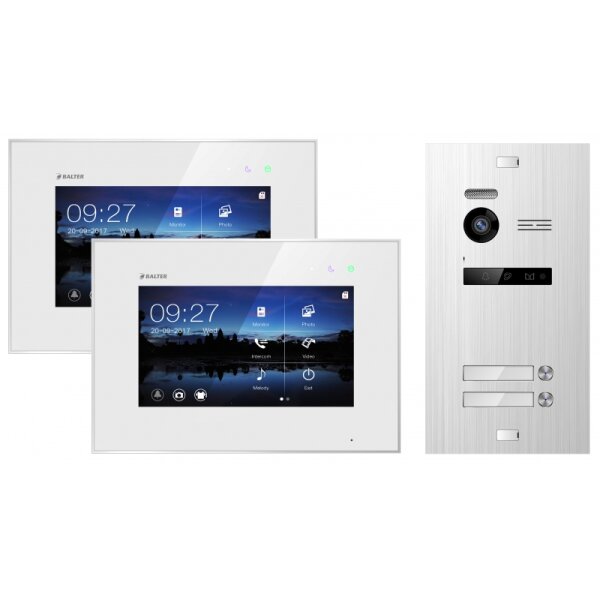 BALTER EVO Silver Türstation für 2 Teilnehmer + 2x 7" Monitor