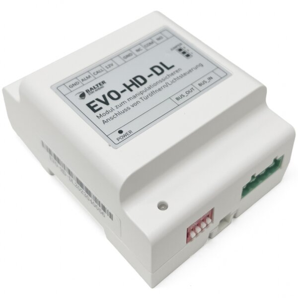 BALTER EVO HD Türöffner Modul, IP über 2-Draht BUS Technologie, Türöffner Steuereinheit für extra Sicherheit, Manipulationssicher, EVO-HD-DL Modul